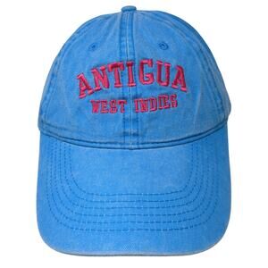 Antigua West Indies Strapback Hat Blue One Size Embroidered Kaufman